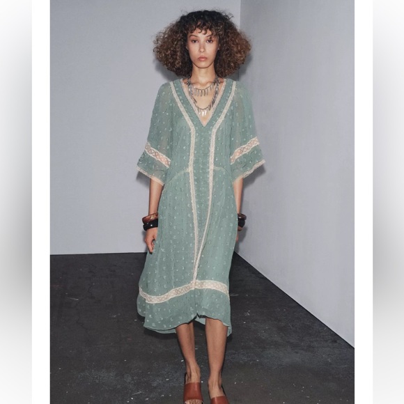 Zara Dresses & Skirts - ZW COLLECTION ROMANTIC MIDI DRESS